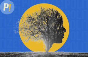 Imagen de un árbol y la mente humana que representa los impactos de la desinformación en la salud mental y el medio ambiente.