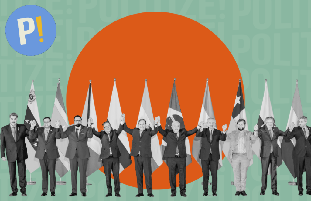 Imagen de capa con jefes de Estado y de gobierno de países latinoamericanos