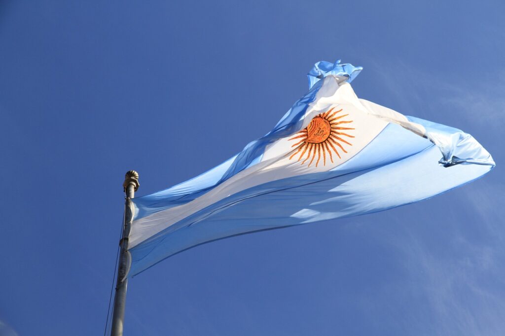 Imagen de la bandera de Argentina.