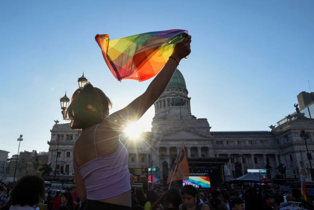 Desfile LGBTQIA+ en Buenos Aires, Argentina, en noviembre de 2023