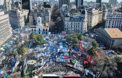Manifestación política en Argentina
