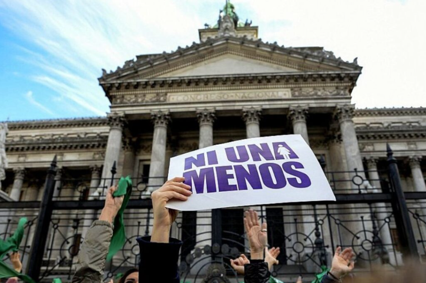 Protesta Ni Una Menos en Argentina.