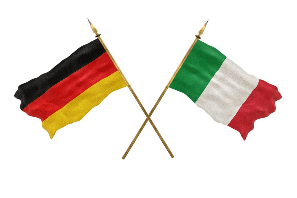 Banderas de Italia y Alemania. Imagen: Magnífico